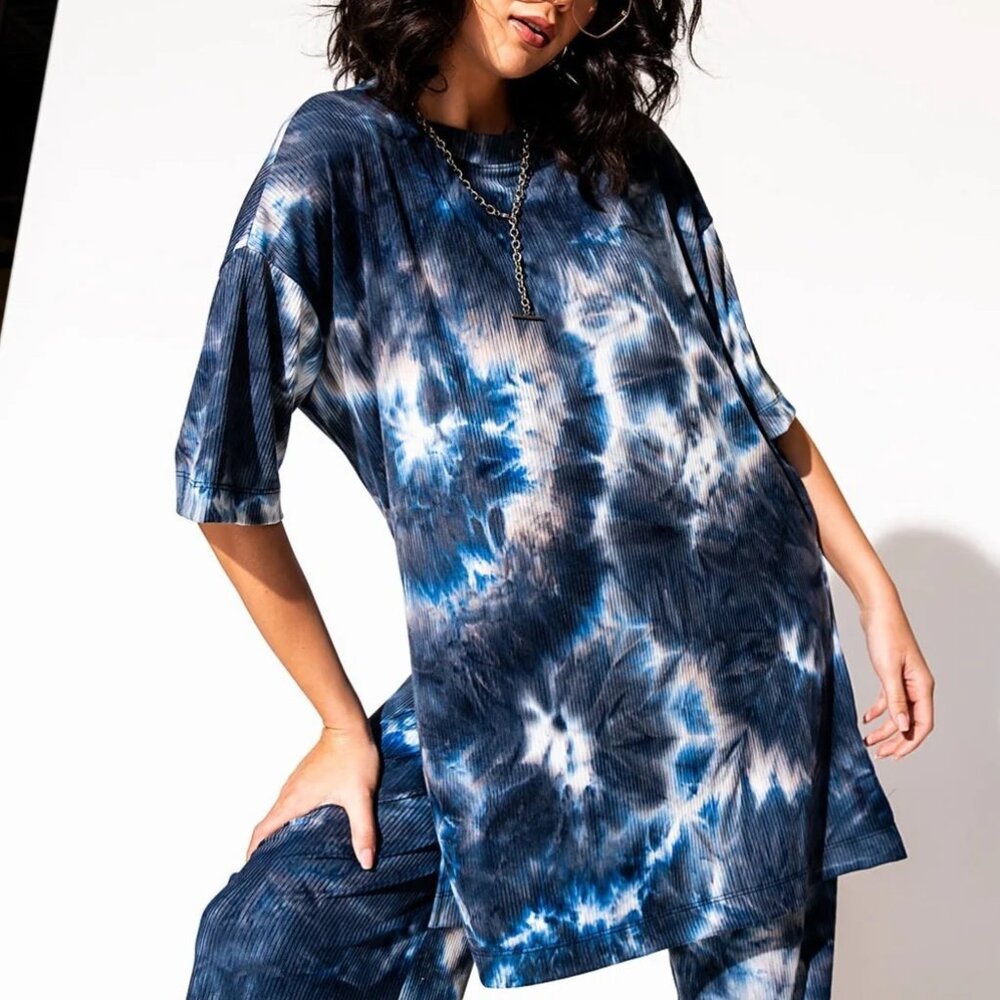 Dressed in Lala - Cool Girl Tie Dye Playsuit Top